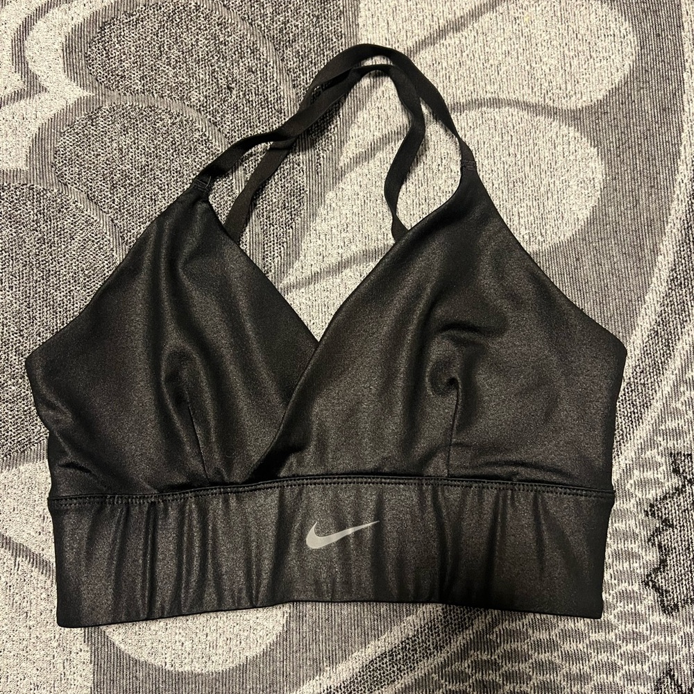 Nike Women's Black Shine Sports Bra sz. Small